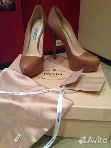 Туфли бежевые prada, оригинал