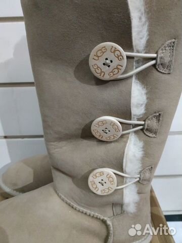 UGG угги, песочные с 3-мя пуговицами, высокие UGG угги, песочные с 3-мя пуговицами, высокие