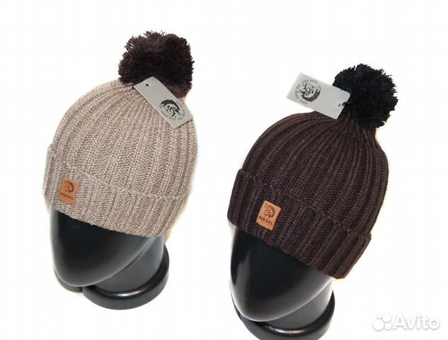 Мужская шапка -Diesel- brown beige новая Мужская шапка -Diesel- brown beige новая