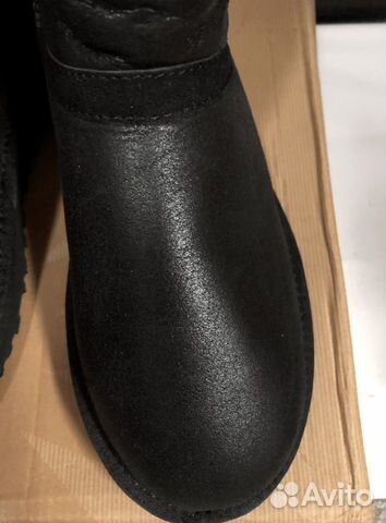 UGG угги, с двумя пуговицами обливные черные