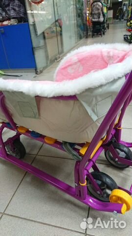 Коляска Санки Ника с выдвижными колесами новые
