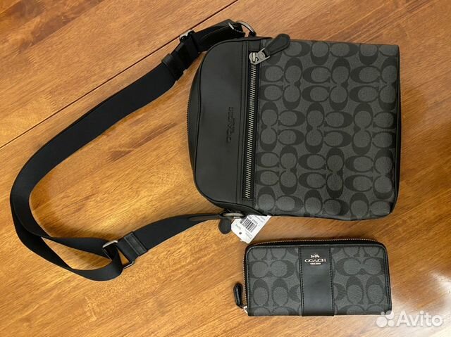 Сумка и кошелёк Coach мужские канва Сумка и кошелёк Coach мужские канва