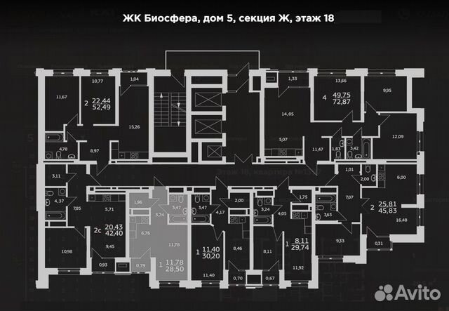 1-к квартира, 28 м², 18/25 эт. 1-к квартира, 28 м², 18/25 эт.