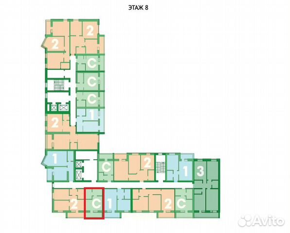 Студия, 25.3 м², 8/10 эт. Студия, 25.3 м², 8/10 эт.