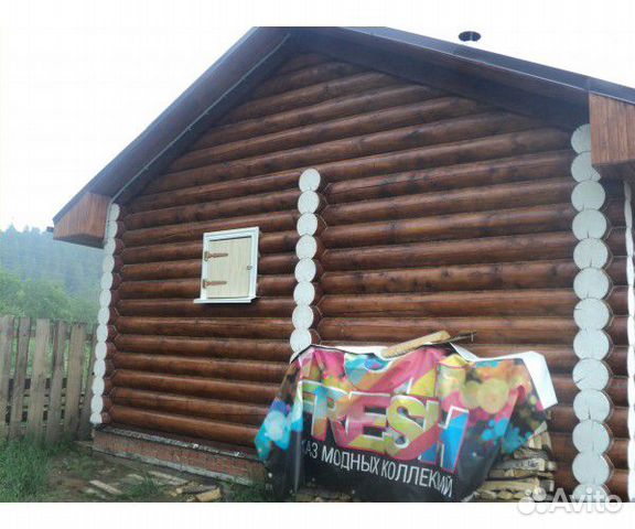 Сруб бани из оц.бревна 6 на 6 м. Зимний лес Сруб бани из оц.бревна 6 на 6 м. Зимний лес