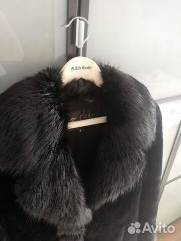 Шуба мутон + бобёр, размер 44 Шуба мутон + бобёр, размер 44