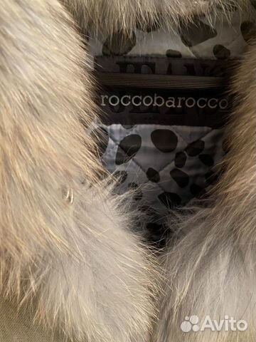 Джинсовое утеплённое пальто roccobarocco