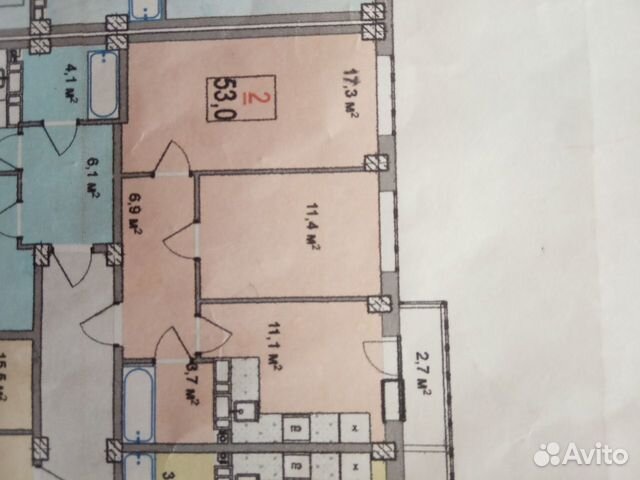 2-к квартира, 53 м², 5/8 эт.