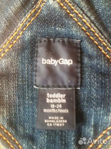 Комбинезон джинсовый babyGap, для девочки 18-24м Комбинезон джинсовый babyGap, для девочки 18-24м