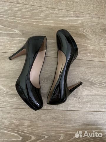 Prada Туфли оригинал р.38-38,5, чёрный лак