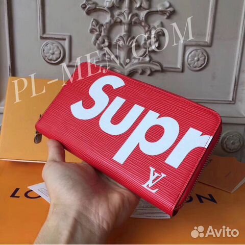Кошелёк supreme клатч Louis Vuitton 21/12 см Кошелёк supreme клатч Louis Vuitton 21/12 см