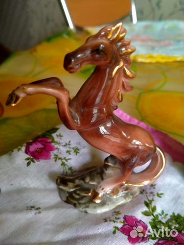 Статуэтка олень фарфор Герм.40 -г.+ подарок Лошадь