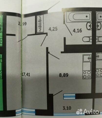 1-к квартира, 40.8 м², 2/25 эт. 1-к квартира, 40.8 м², 2/25 эт.