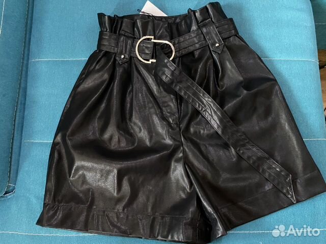 Кожаные шорты Зара Кожаные шорты Зара