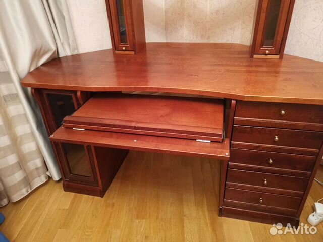 Стол компьютерный угловой с креслом (массив берёзы Стол компьютерный угловой с креслом (массив берёзы