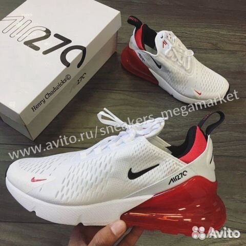 Кроссовки Nike Air Max 270 White Red (36-45)