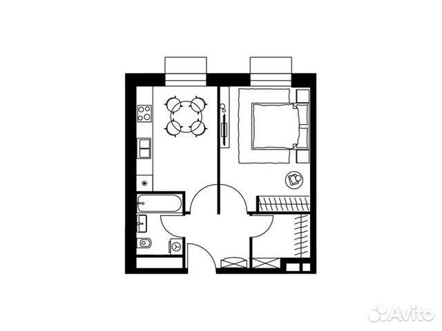 1-к квартира, 41.6 м², 5/39 эт.