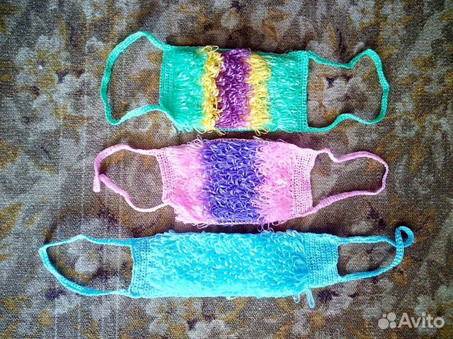 Мочалки вязаные из полипропилена