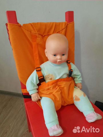 Мобильный дорожный детский стульчик тканевый