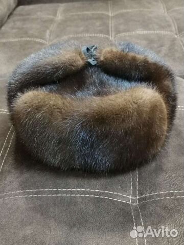 Мужская норковая шапка (ушанка)