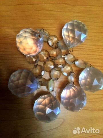 Подвески от люстры с граненными шариками