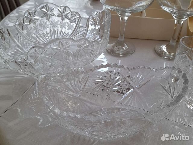 Хрусталь СССР салатницы и стопки