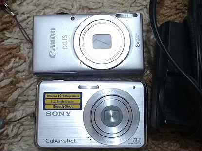 Компактный фотоаппарат Canon и sony