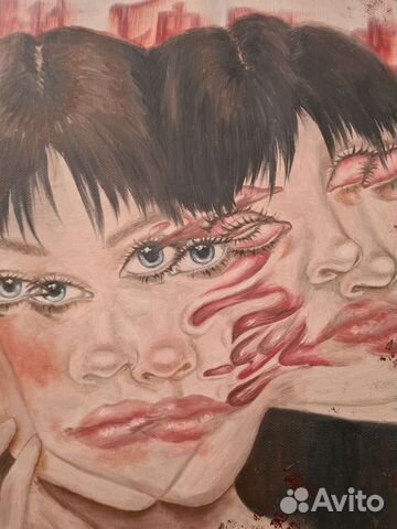 Картина маслом Шизофрения 2, 2020 год