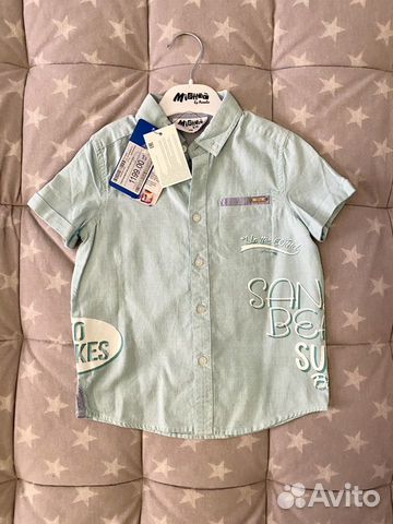 Новая Рубашка 110 на мальчика 5-6 лет сорочка