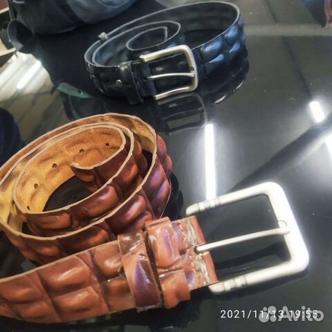 Ремень мужской,кожа крокодил
