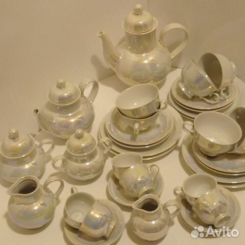 Чайно-кофейный сервиз 36 предметов фарфор ГДР