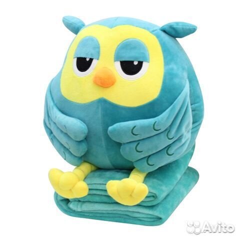 Сова с пледом 3 в 1 Бирюзовая
