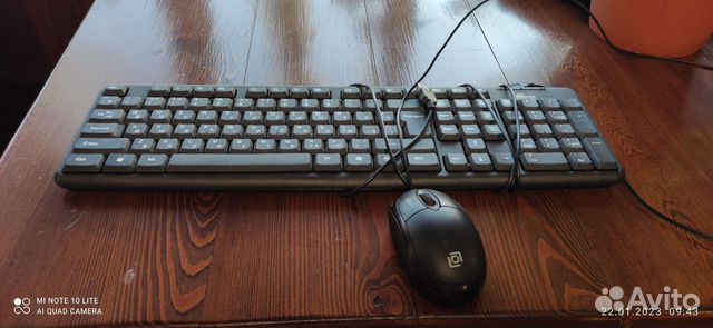 Проводная клавиатура и мышь logitech