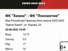 Билеты на футбол Химки Локомотив