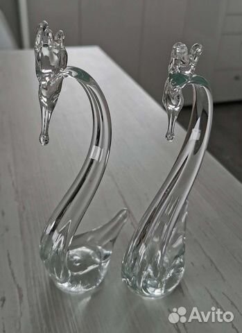 Статуэтка лебедь стекло (СССР) Гусь-хрустальный