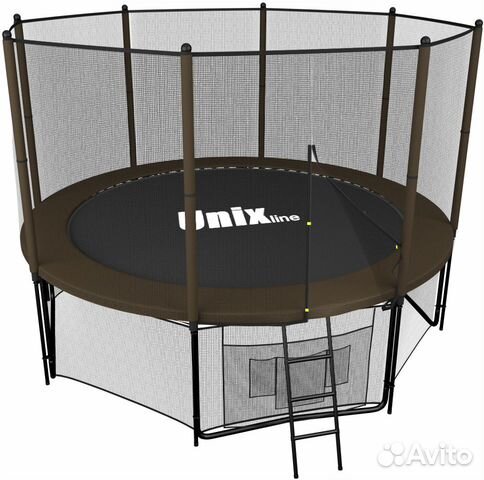 Батут unix line Black&Brown 8 ft (outside)