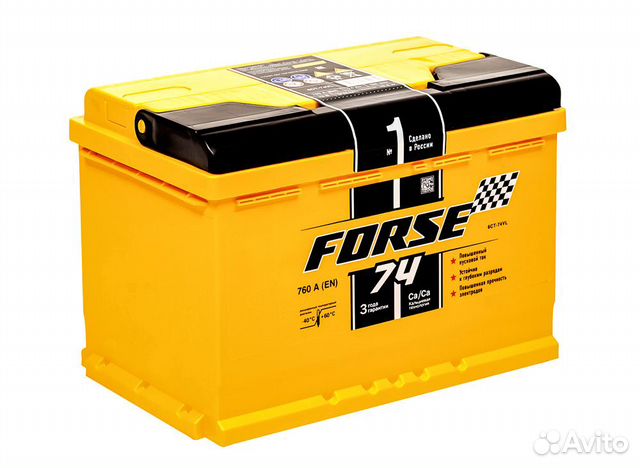 Аккумулятор автомобильный Forse 74R 760A (278x175x