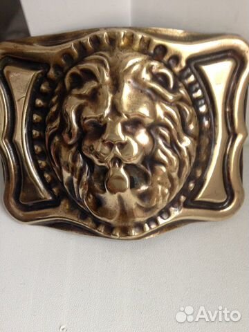 Пряжка бляха латунь 10*6 сантиметров винтаж