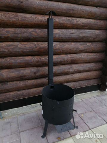 Печь под казан 16л с дымоходом