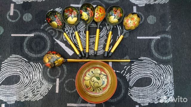 Набор ложек, Хохлома