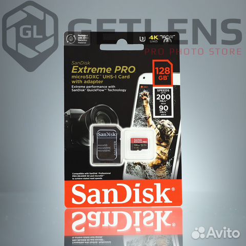 Карта памяти SanDisk MicroSD 128GB Extreme Pro V30