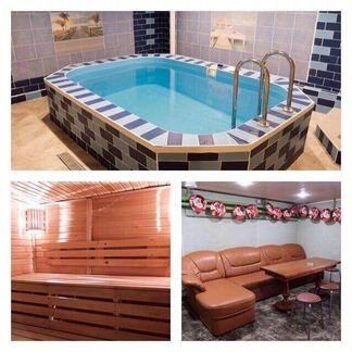 Аренда бани на дровах с джакузи или сауны с бассей