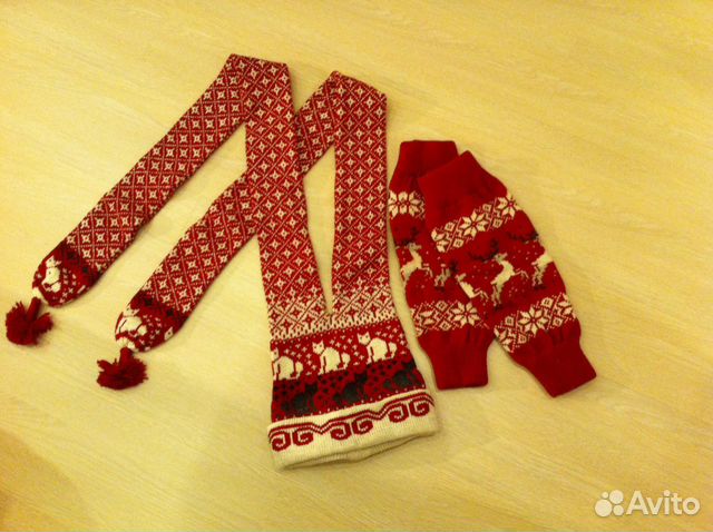 Шапка-шарф и гетры из Эстонии