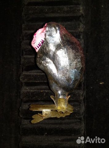 Ёлочная игрушка на прищепке обезьяна СССР