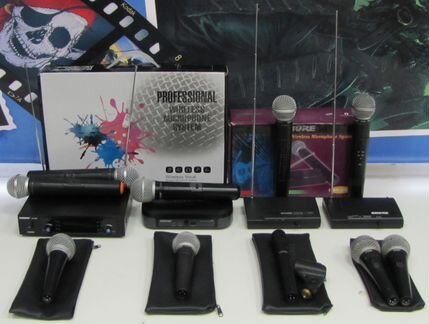 Микрофоны Shure Pro вокальные радио XLR 10шт Ориг