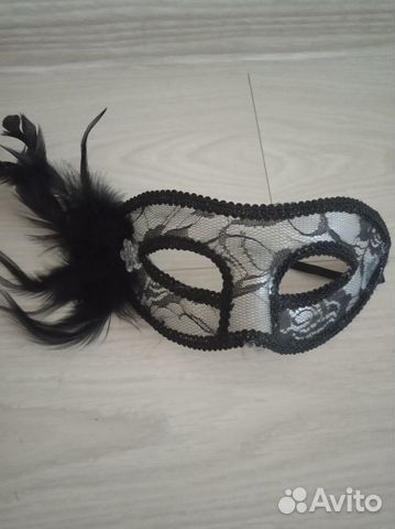Маска карнавальная, новая, черная, в упаковке