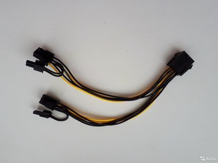 Переходник 8 пин+2(2+6) для доп питания видеокарты