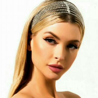 Повязка на голову со стразами
