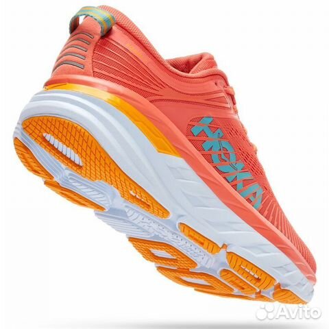 Hoka bondi 7 (W) Кроссовки беговые женские Красный