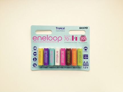 Аккумуляторы Sanyo Eneloop Tropical AA*8 HR-3 utgb